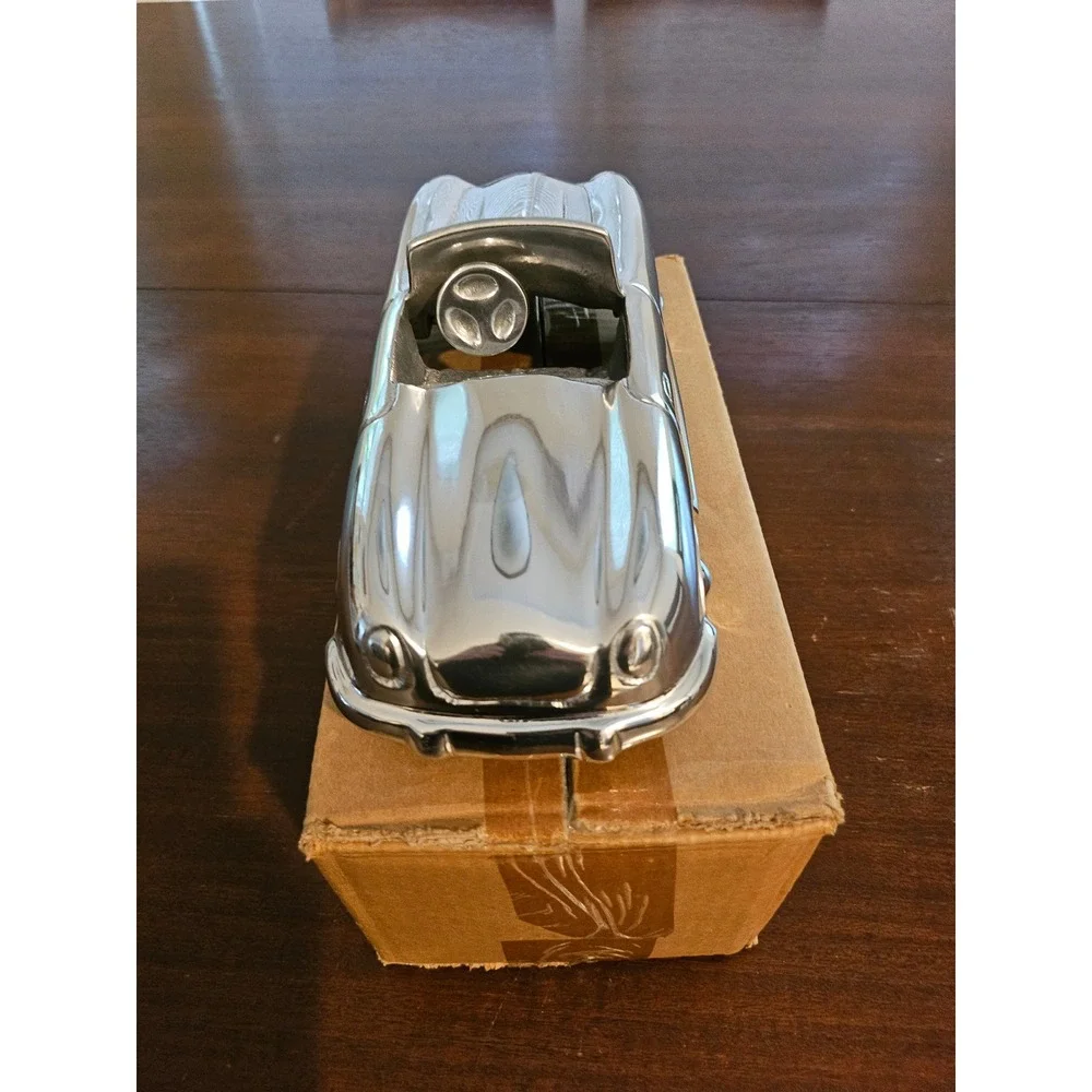 Pottery Barn Silver Aluminum Convertible Car Decor Silver Vintage Style